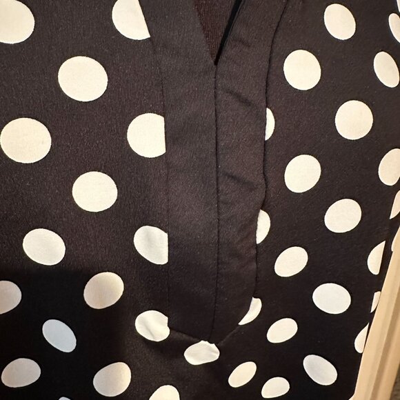 Lands’ End Swim Cover-Up – Black & White Polka Dot – Medium Petite - Picture 2 of 10